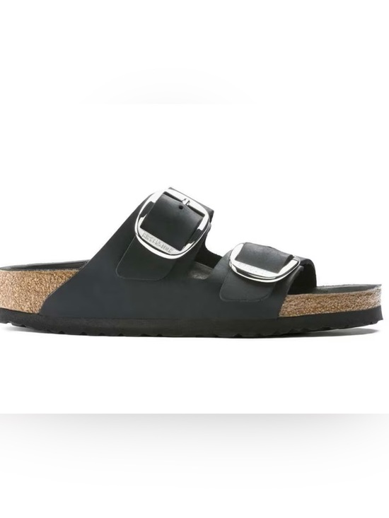 Birkenstock Shoes - Birkenstock Black Double BIG-Buckle Slide Sandal